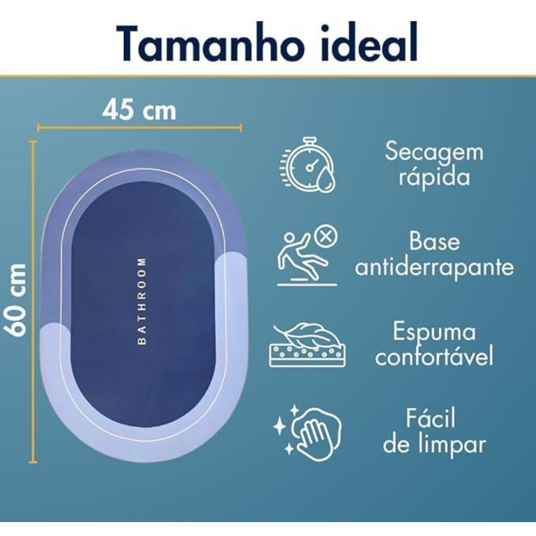 Tapete House Home™ Para banheiro antiderrapante premium - PAGUE 1 LEVE 2